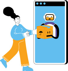 Artificial Intelligence (AI) icon concept with ChatGPT, artificial intelligence chatbot, Machine learning