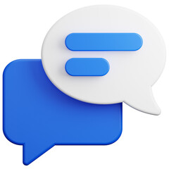 blue white speech bubble