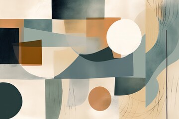 Abstract background with circles. Generative AI.