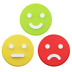 3d render of set of smileys with emotions