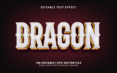 dragon 3d style text effect design