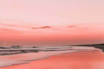 Obraz premium Sunset over the sea. Generative AI.