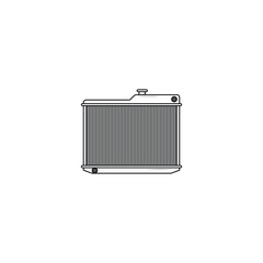 Fototapeta premium Car radiator icon isolated vector graphics