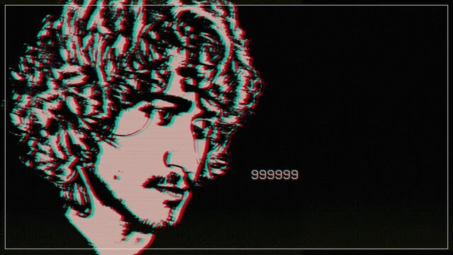 Analog signal with disordered counts. Vaporwave style + RGB Split, Scanlines and Noises.