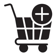 shopping cart glyph icon