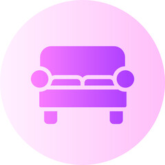 Plakat sofa gradient icon