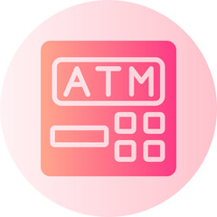 atm machine gradient icon