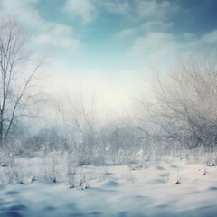 Obraz na płótnie Canvas winter landscape with trees.
