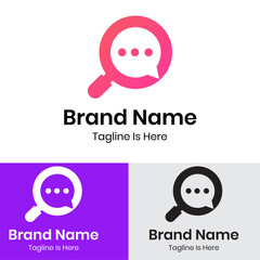 Find icon with chat logo
