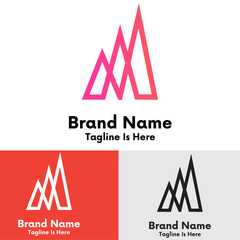 Monogram letter M logo design