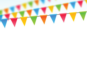 Obraz premium surprise your guests with colorful party flag background for your event