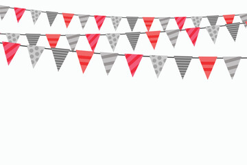 Obraz premium triangle bunting decorative background in hanging style