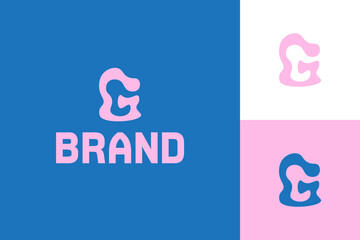 Hand Drawn Playful Wobbly Initial Letter G Vector Logo Template