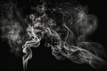 smoke on back background for photoshop Generative AI