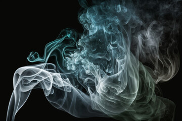 smoke on back background for photoshop Generative AI