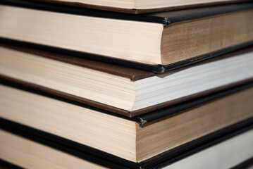 A stack of old books