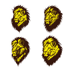 lion vector  design on white background