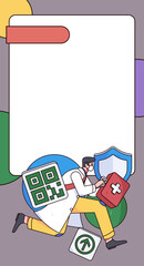 Medical Characters Anti-epidemic Flat Vector Concept Operation Hand Drawn Illustration
