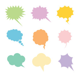 set of speech bubbles vector