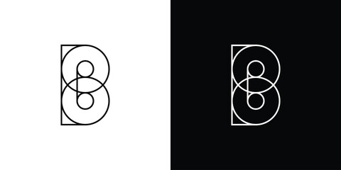 Modern and unique  letter B initials logo design