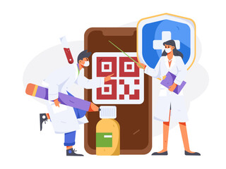 Medical Characters Anti-epidemic Flat Vector Concept Operation Hand Drawn Illustration
