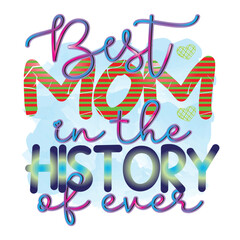 Mom Typography Sublimation Design