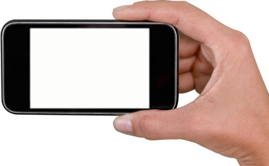 Holding a touchscreen smart phone