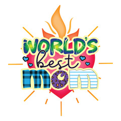 Mom Typography Sublimation Design