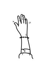 Hand drawn gesture sketch illustration