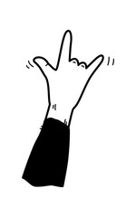 Hand drawn gesture sketch illustration