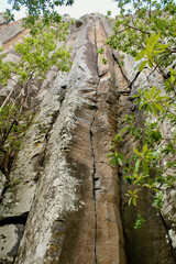 Paysage de l'île Rodrigues (Archipel des Mascareignes) dans l'océan Indien, surnommée « la Cendrillon des Mascareignes »