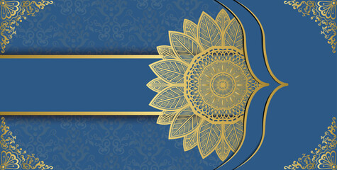 Arabesque style wonderful greeting and invitation card. Royal ornamental mandala design background. Decoration, Decorative, Ornament, Ornamental, India, Indian, invitation, Wedding, Anniversary,