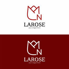 La Rose Brand Logo with Letter N