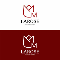 La Rose Brand Logo with Letter M