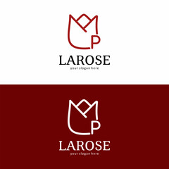 La Rose Brand Logo with Letter P