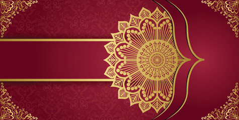Arabesque style wonderful greeting and invitation card. Royal ornamental mandala design background. Decoration, Decorative, Ornament, Ornamental, India, Indian, invitation, Wedding, Anniversary,