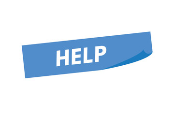 Help text Button. Help Sign Icon Label Sticker Web Buttons