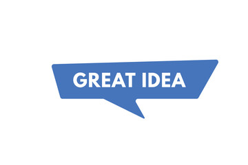 Great Idea text Button. Great Idea Sign Icon Label Sticker Web Buttons