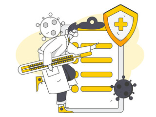 Medical Characters Anti-epidemic Flat Vector Concept Operation Hand Drawn Illustration
