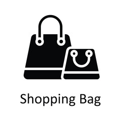 Shopping Bag Vector   Solid Icons. Simple stock illustration stock