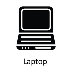 Laptop  Vector   Solid Icons. Simple stock illustration stock