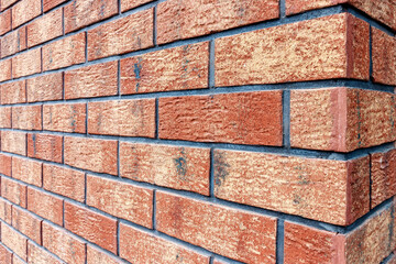 Decorative brick. Walls made of old -style brick