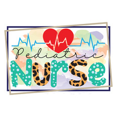 Nurse Typography Sublimation Design