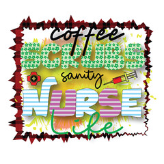 Nurse Typography Sublimation Design