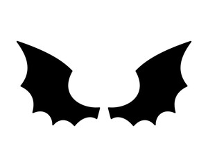 dark wing silhouette evil devil in the shadows Scary bat wings on Halloween night.