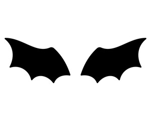 dark wing silhouette evil devil in the shadows Scary bat wings on Halloween night.