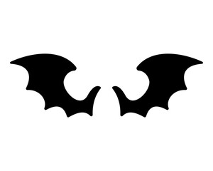 Fototapeta premium dark wing silhouette evil devil in the shadows Scary bat wings on Halloween night.