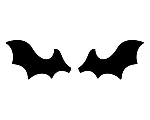 dark wing silhouette evil devil in the shadows Scary bat wings on Halloween night.