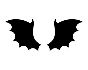 dark wing silhouette evil devil in the shadows Scary bat wings on Halloween night.