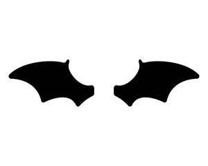 dark wing silhouette evil devil in the shadows Scary bat wings on Halloween night.